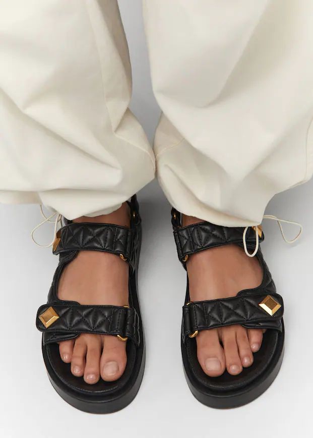 Velcro padded sandal -  Women | Mango United Kingdom | MANGO (UK)