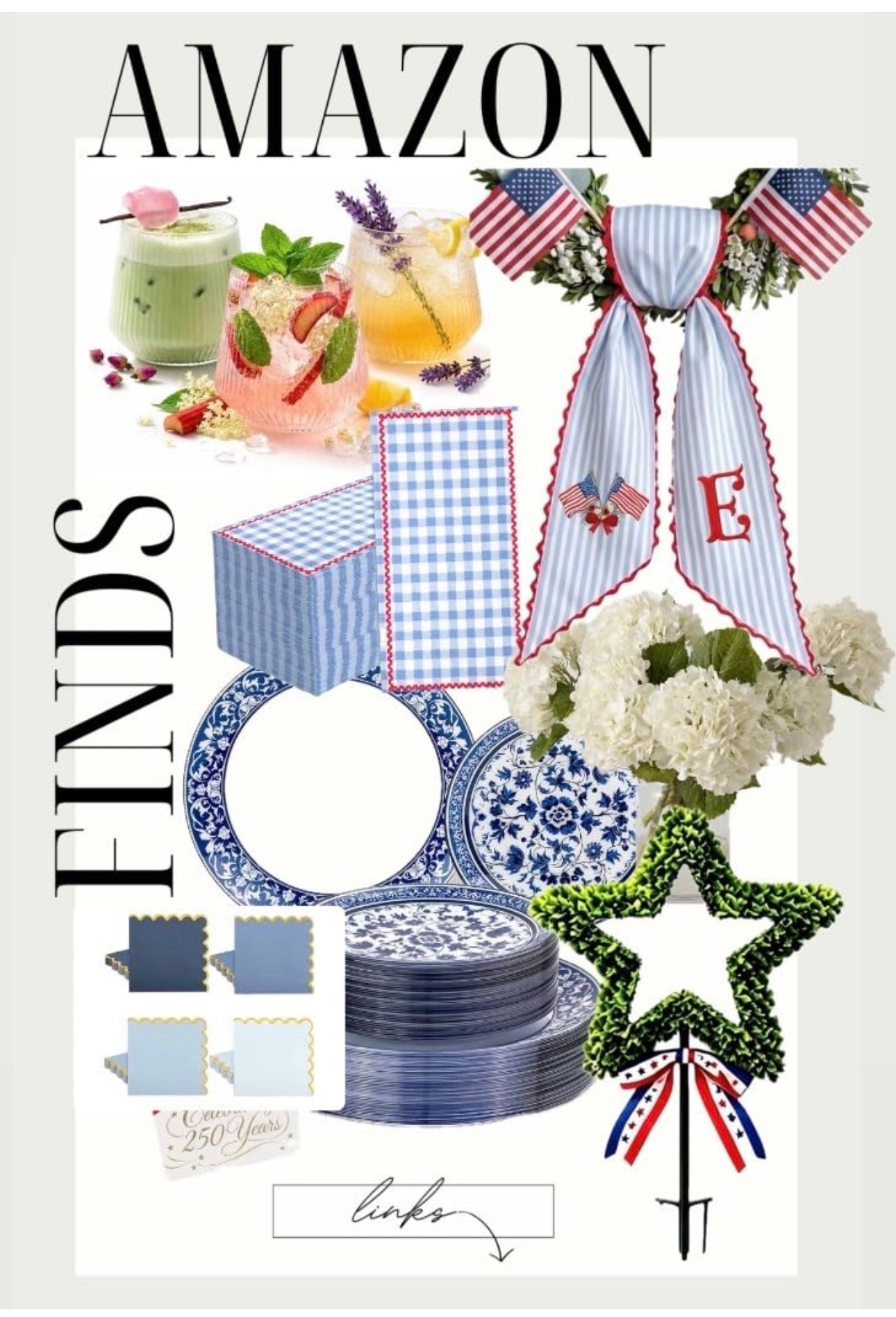 Elevate your patriotic party with these stylish home decor pieces. Perfect for a 4th of July celebration! #HomeDecor #PatrioticParty
