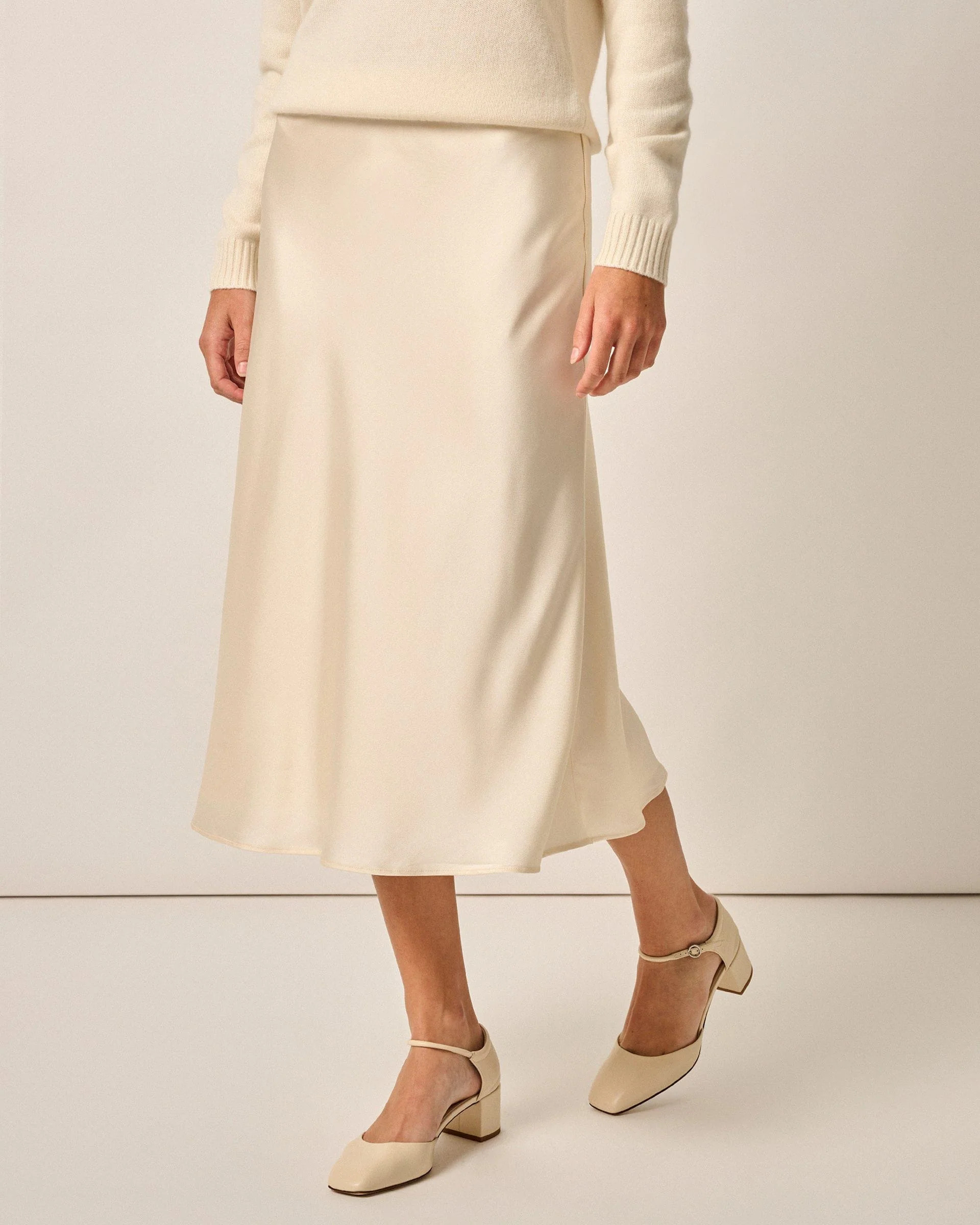 Audrey Charmeuse Slip Skirt | johnnie O