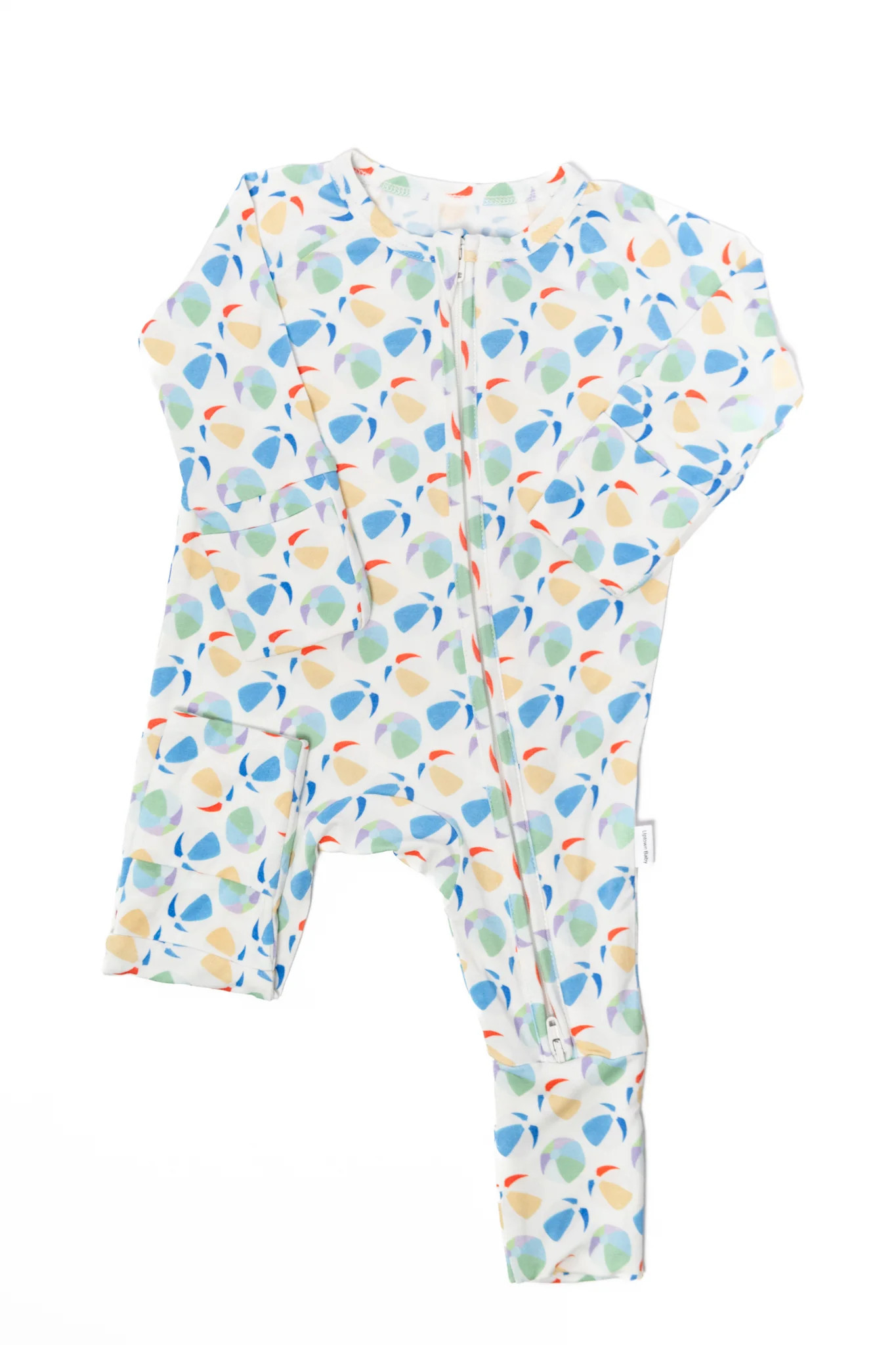 Beach Balls Sleep Romper Blue / NB | The Uptown Baby