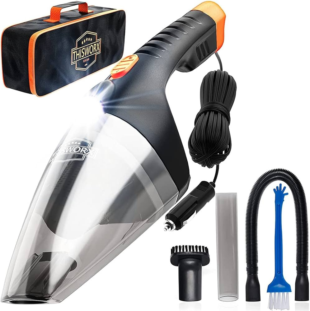 Car Vacuum Cleaner High Power with LED Light-  Car Accessories - Small 110W Handheld Portable Car... | Amazon (US)