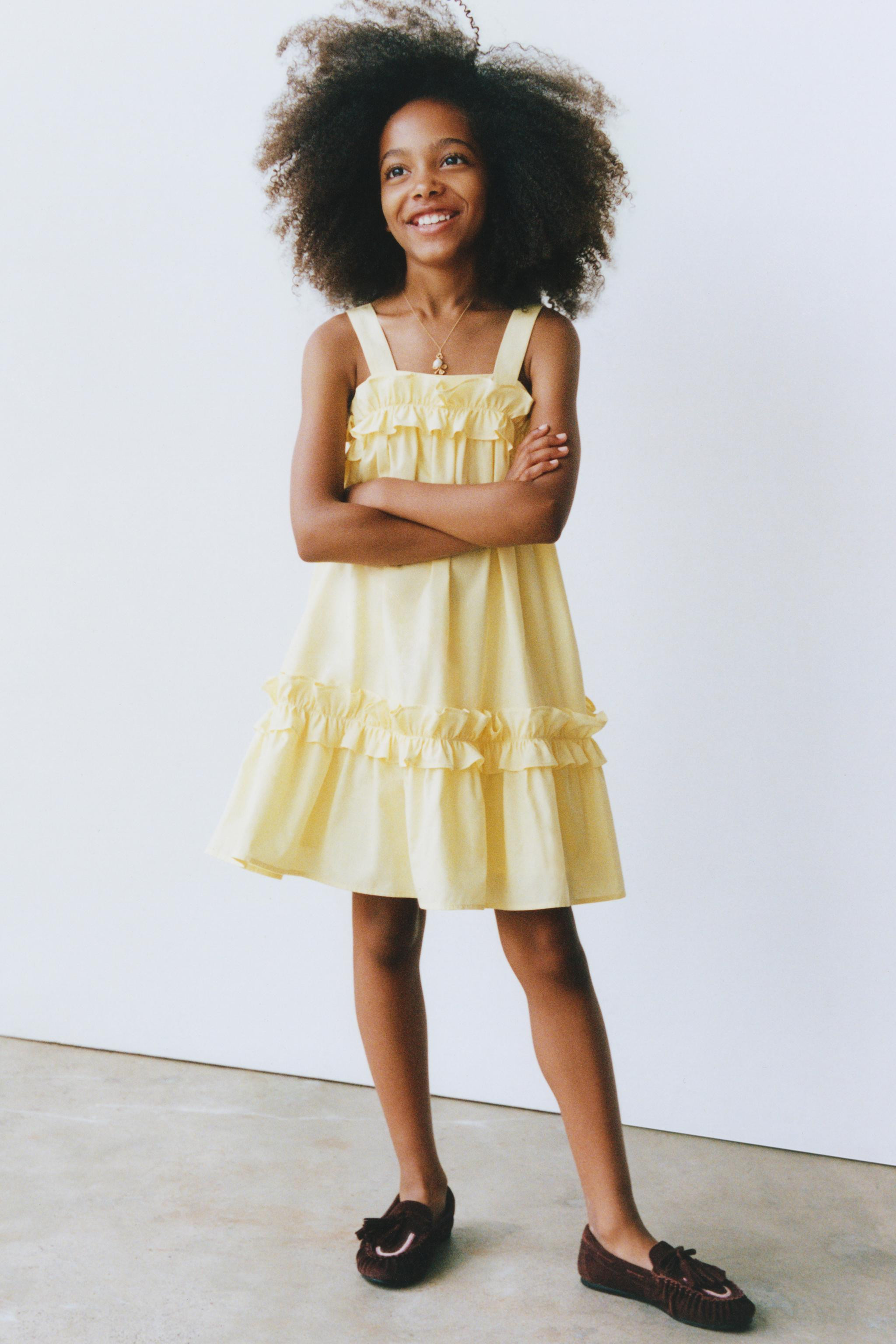 FLOUNCED POPLIN DRESS | Zara US