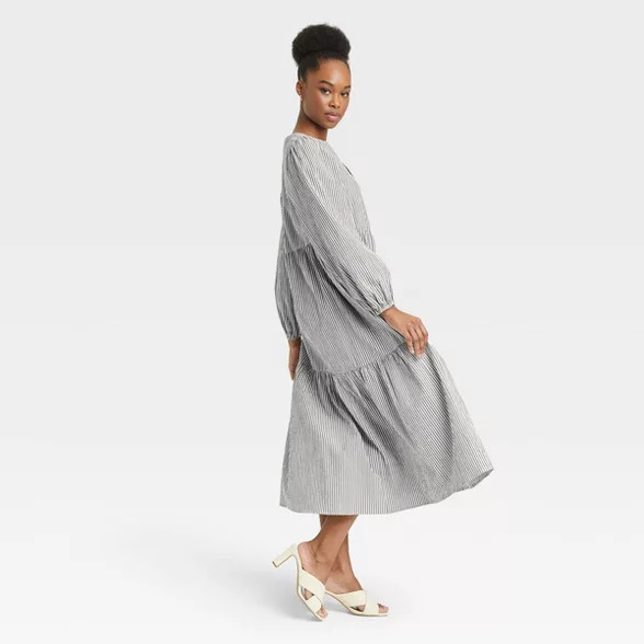 Women's Long Sleeve Tiered Dress - A New Day™ | Target