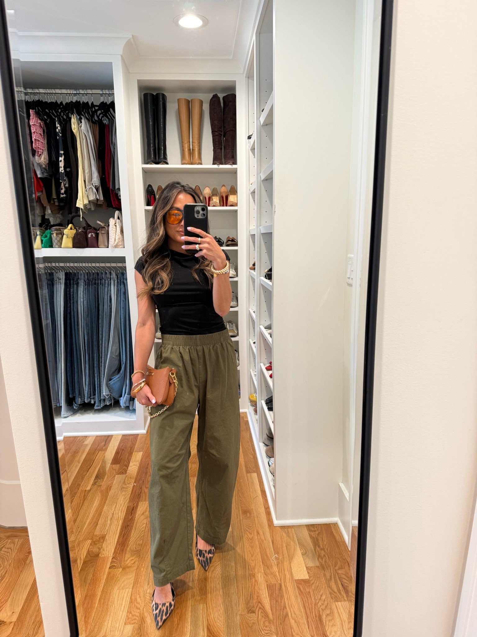 An all Amazon chic outfit for a work day! Love these barrel pants too 🤌🏼 
Top: XS 
Pants: S in army green 
Heels: 5

#LTKootd #LTKOver40 #LTKPetite