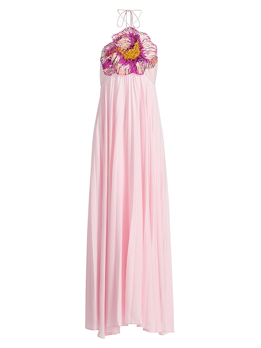 Women's Brewood Sequined Floral-Appliqué Maxi Dress - Primrose - Size 6 | Saks Fifth Avenue
