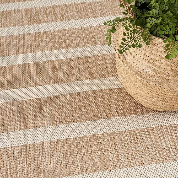 Nourison Home Positano Beige Ivory 5' x 7' Area Rug - Easy Clean, Non Shedding, Bed Room, Living ... | Amazon (US)
