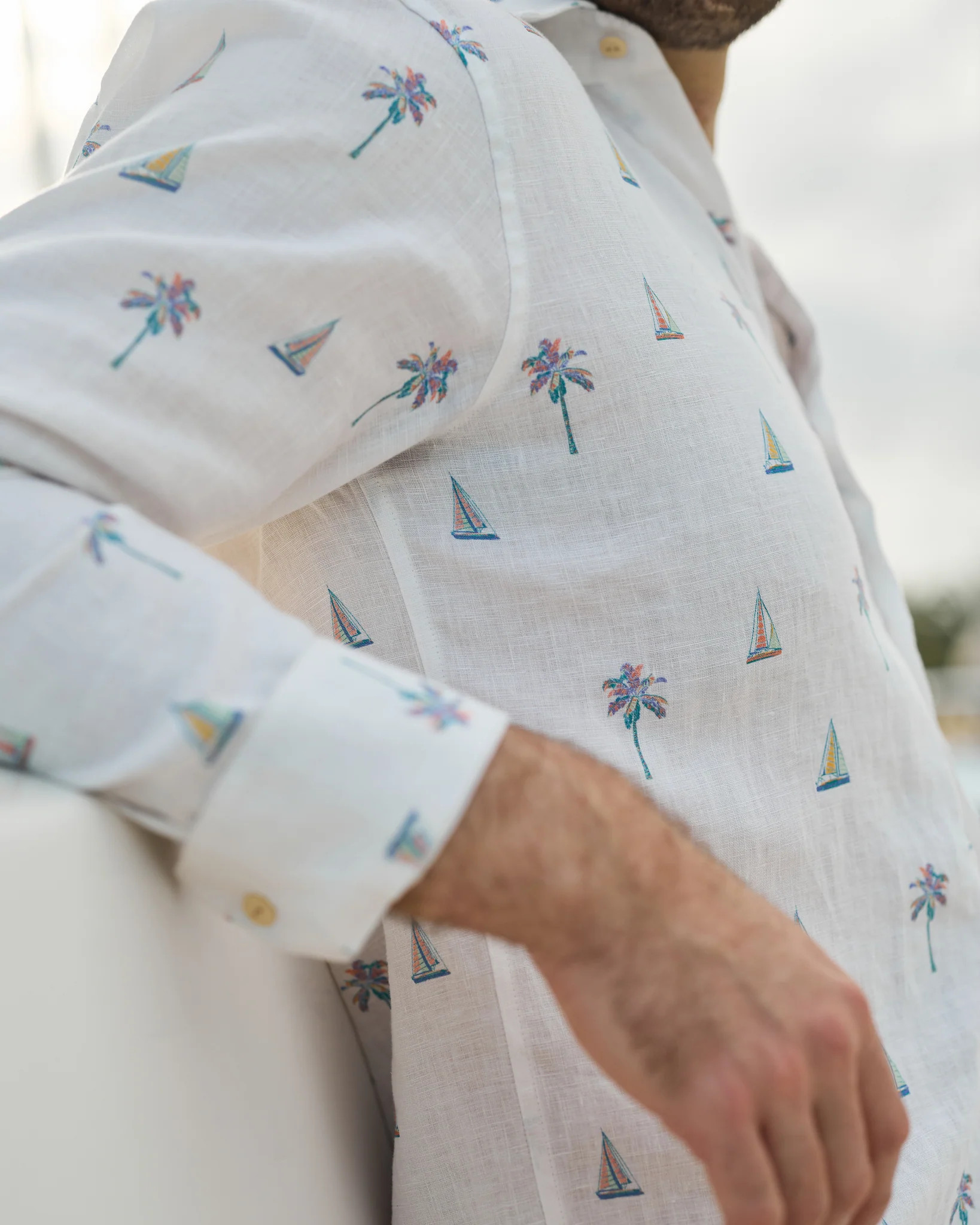 The Yacht Club - Long Sleeve Linen Shirt | Kenny Flowers