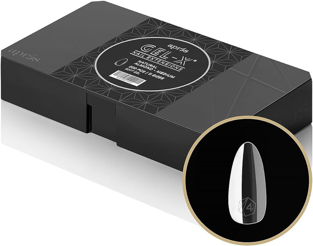 Apres Gel-X® Soft Gel Tip Box | Natural Almond | 500pc Nail Tips, 11 Sizes 00-9, Premium Quality... | Amazon (US)