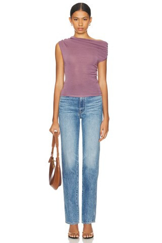 Luciana Top in Mauve | Revolve Clothing (Global)