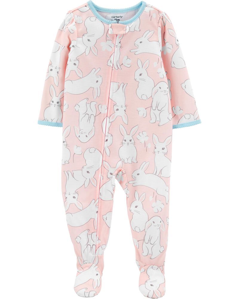 1-Piece Bunny Poly Footie PJs | Carter's