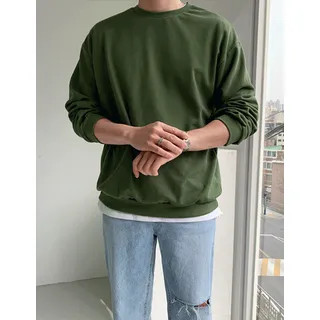 Plain Sweatshirt in 24 Colors | YesStyle Global