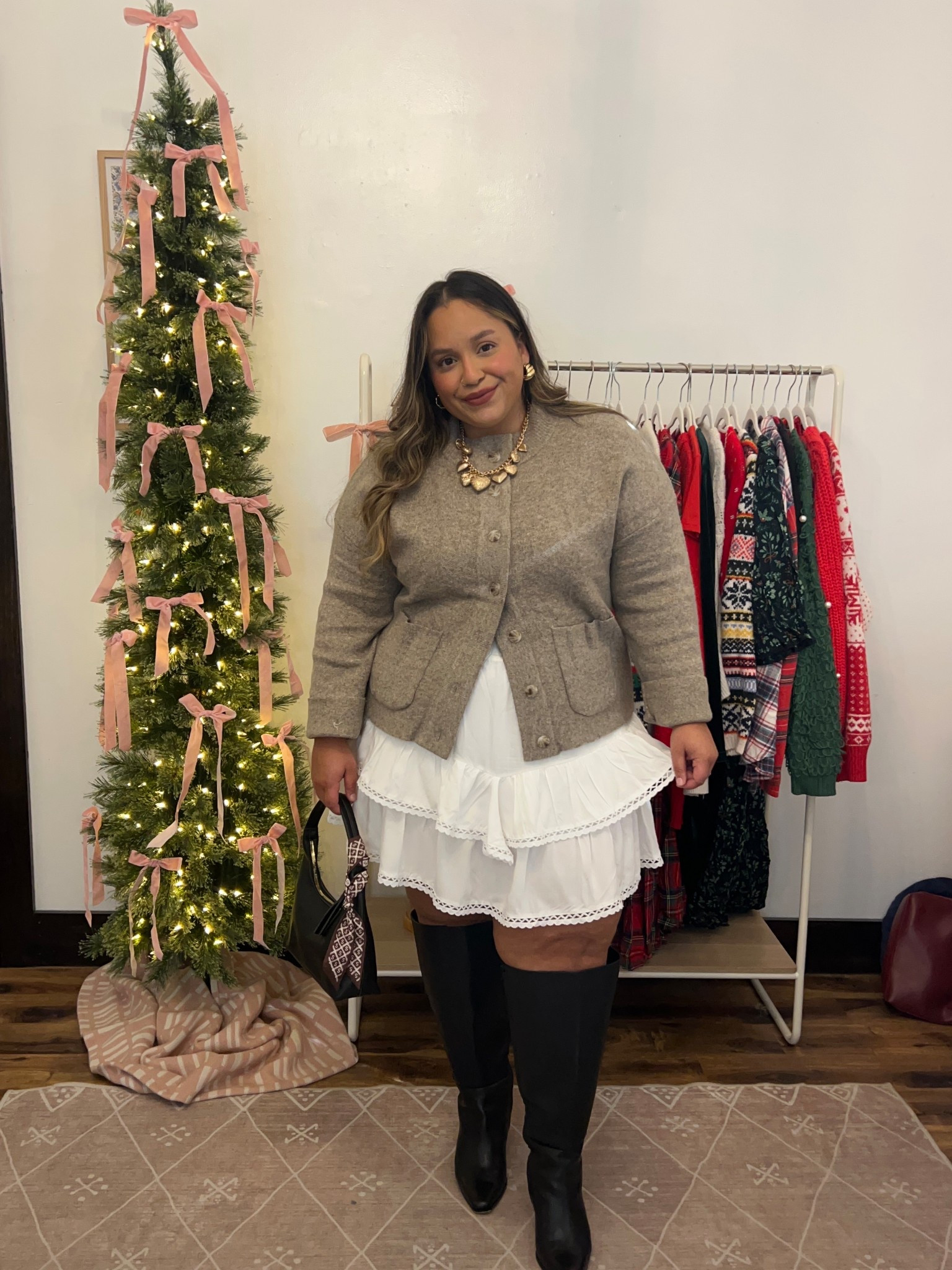 Day 3 Amazon Thanksgiving Outfit idea
Size 16 / 5’2 / XL 
Cardi - XL
Skirt - XXL 

#LTKootd #LTKPlusSize #LTKHoliday