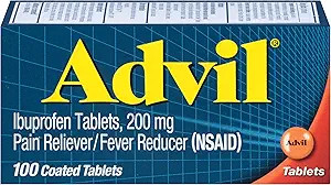 Advil Pain Reliever and Fever Reducer, Pain Relief Medicine with Ibuprofen 200mg for Headache, Ba... | Amazon (US)