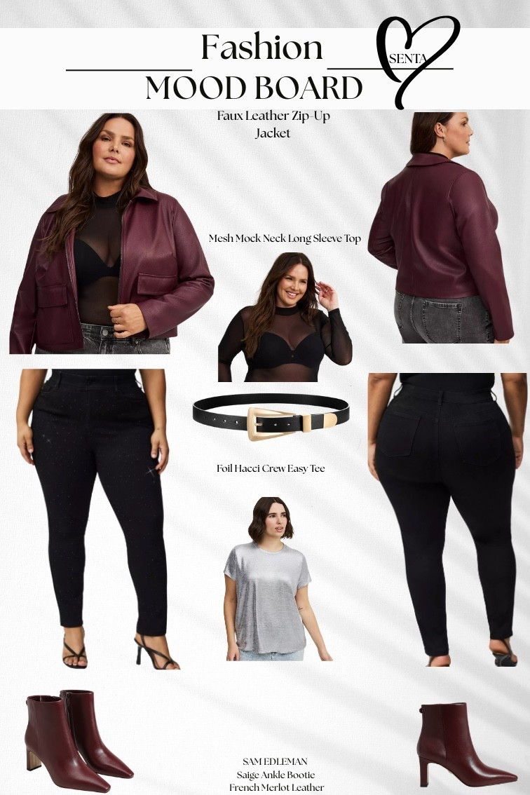 Burgundy chic elevated outfit! Can wear with black mesh top or silver top! Black pants with black sparkles. So cute✨

#LTKootd #LTKPlusSize #LTKSaleAlert