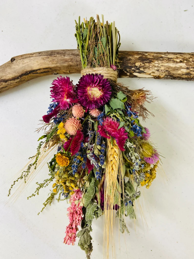 Victorian Vintage Garden | Dried Floral Herbal Bouquet | Wedding Florals Home Decor - Etsy | Etsy (US)