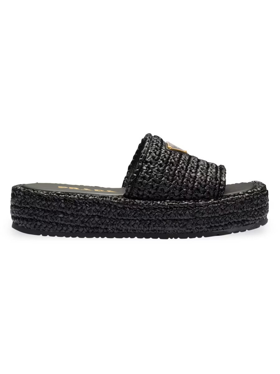 Crochet Flatform Slides | Saks Fifth Avenue