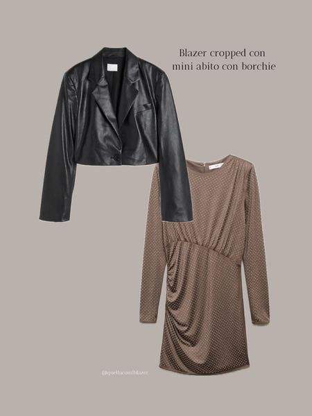 Blazer cropped coated con mini abito con borchie

#LTKeurope #LTKstyletip #LTKSeasonal