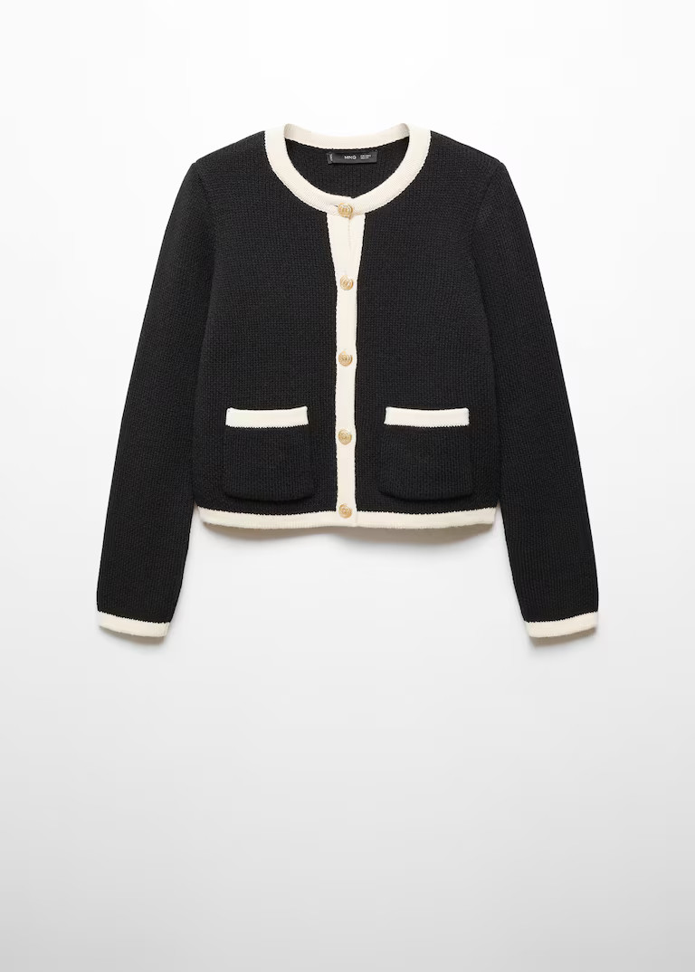 Knitted buttoned jacket -  Woman | Mango Canada | Mango Canada