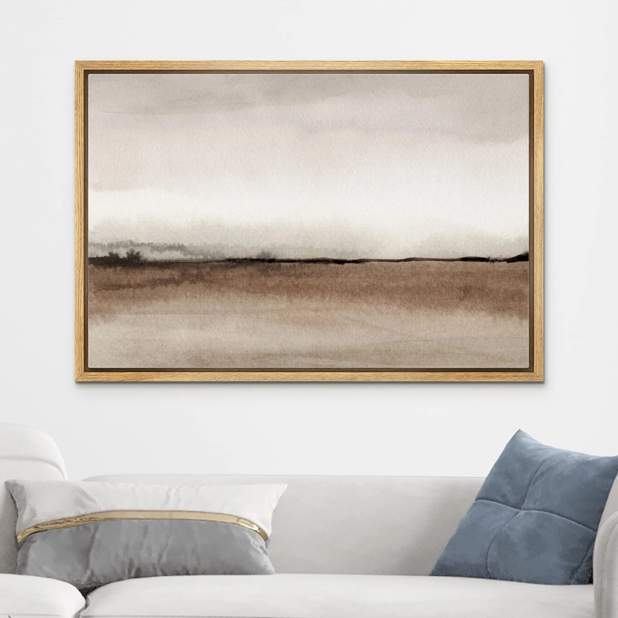 Minimal Landscape " Minimal Brown Pastel Valley Wilderness " | Wayfair North America