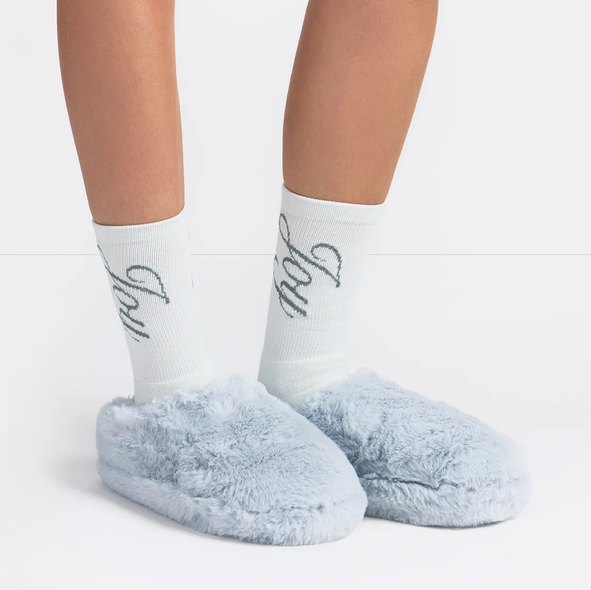 SKIMS Slipper | Blue | 35 | Faux Fur | SKIMS (US)