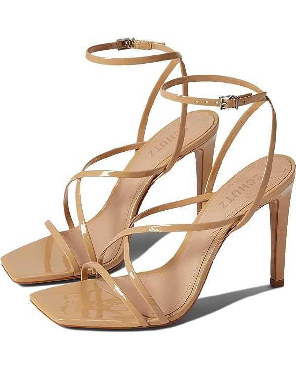 SCHUTZ Women's Bari Patent Leather Sandal | Amazon (US)