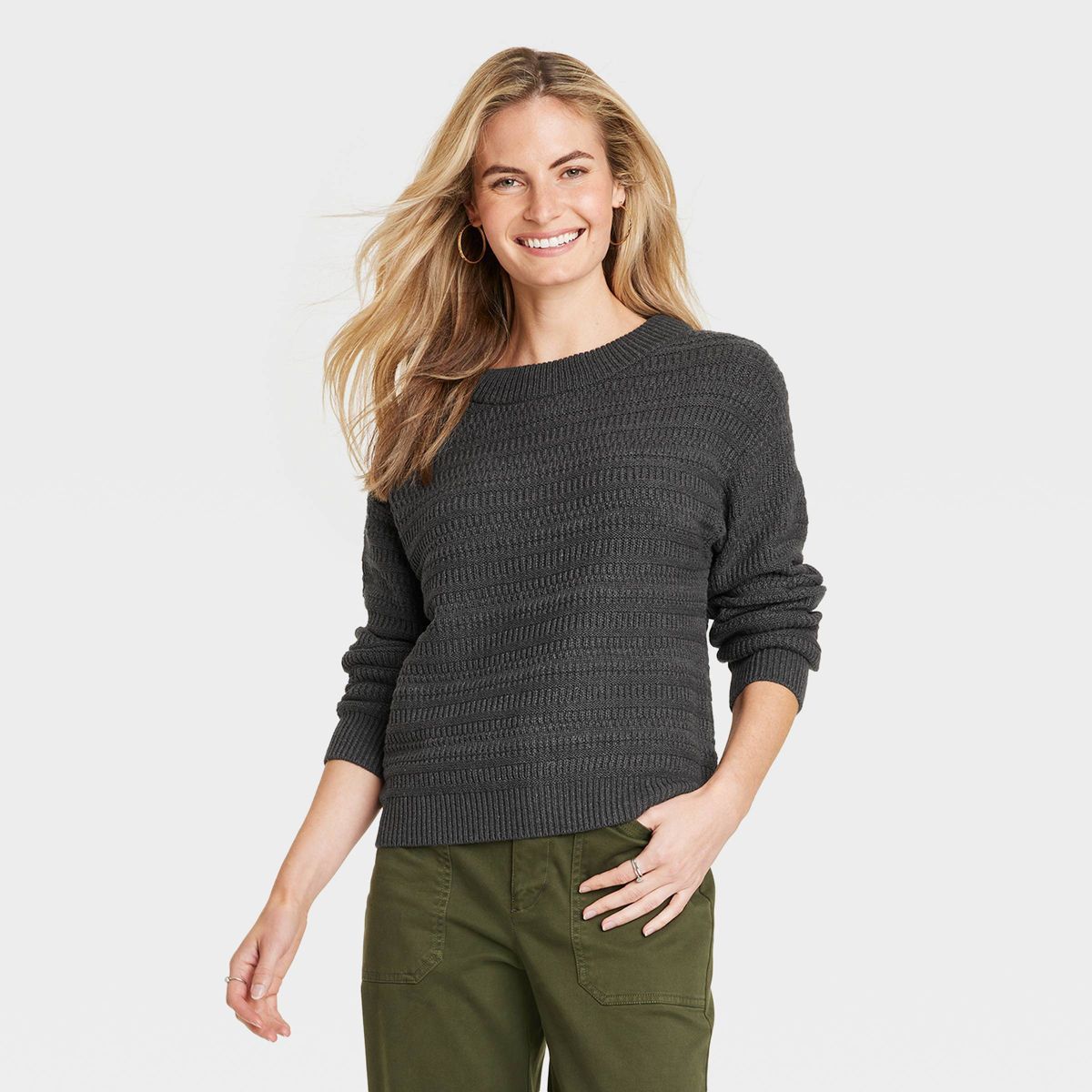 Women's Crewneck Cotton Pullover Sweater - Universal Thread™ | Target