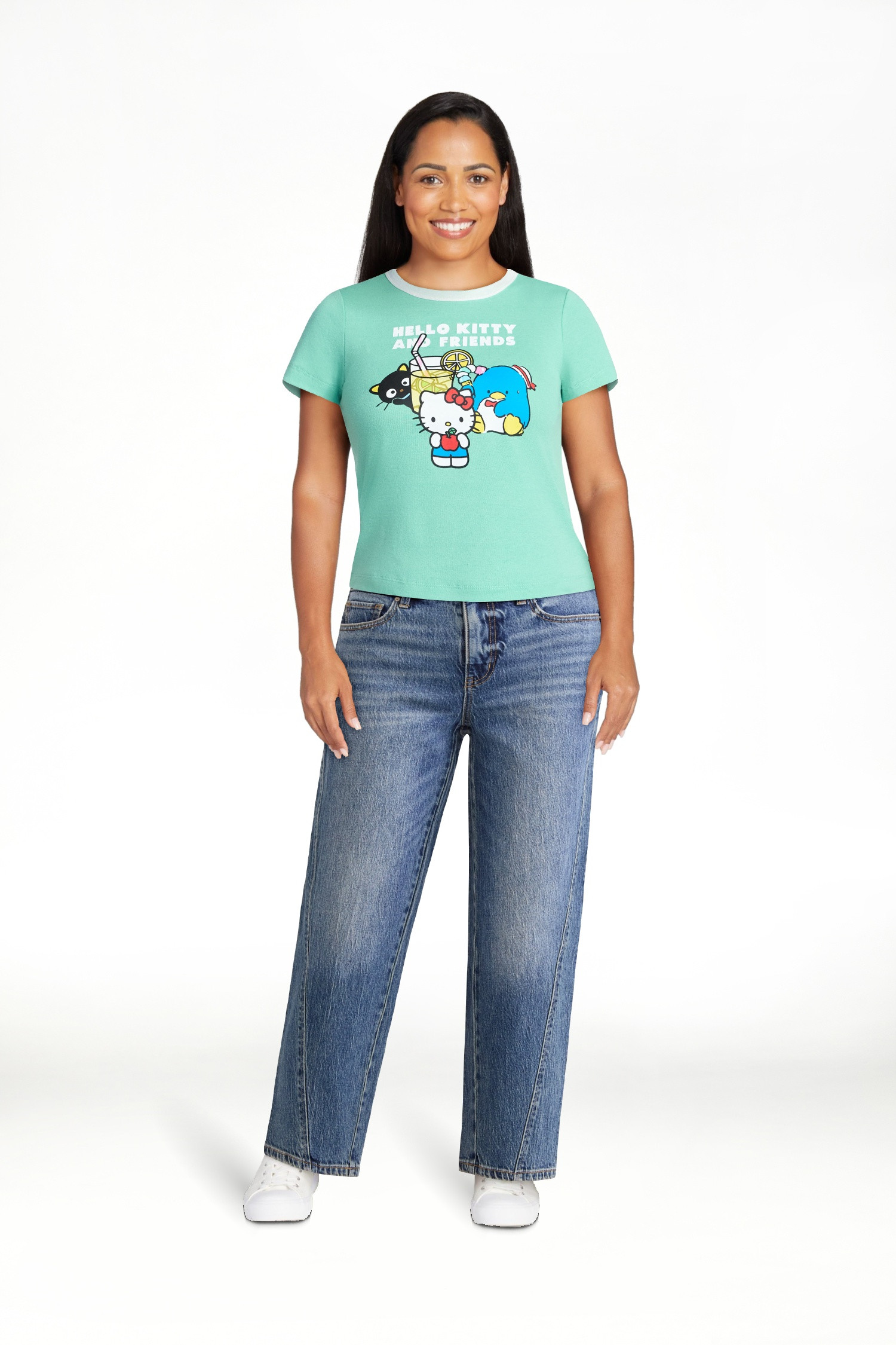 Sanrio Hello Kitty and Friends Women's Graphic Baby Tee, Sizes XXS-XXL | Walmart (US)