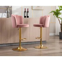 Ludka Swivel Adjustable Height Bar Stool | Wayfair North America