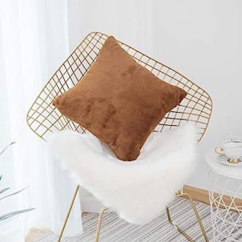 Home Brilliant Plush Fluffy Mongolian Faux Fur Suede European Throw Pillow Sham Large Cushion Cov... | Amazon (US)