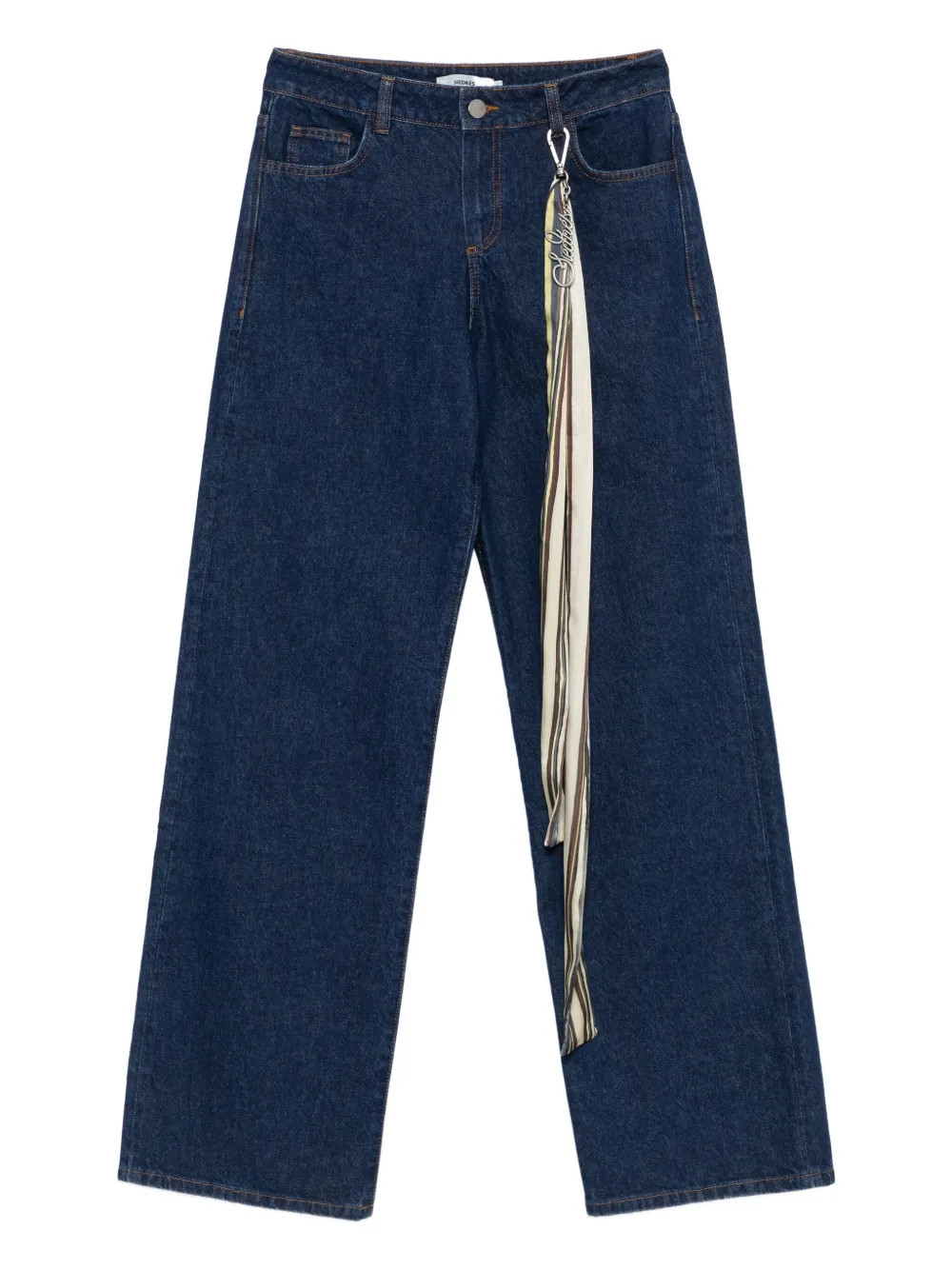 SIEDRES Odette scarf-detail Jeans | Blue | FARFETCH | Farfetch Global