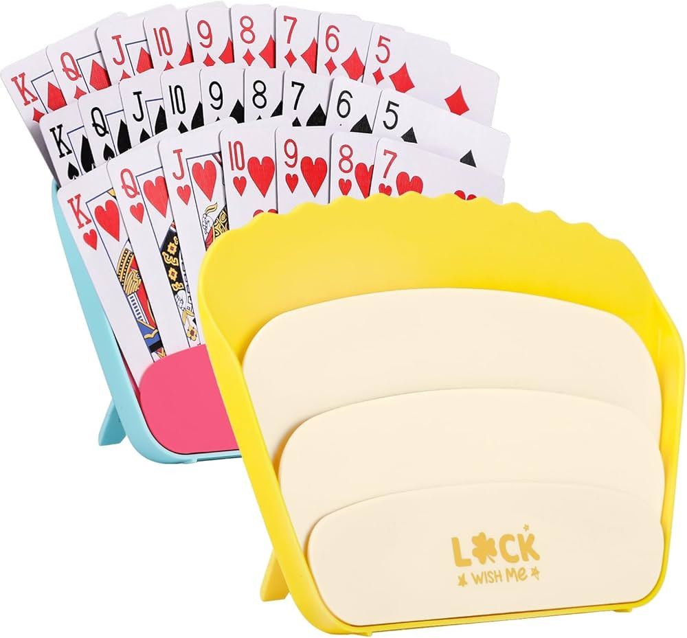 2 PCS Card Holders for Playing Cards, Playing Card Game Holders Tabletop Stand Cards Holder for A... | Amazon (US)