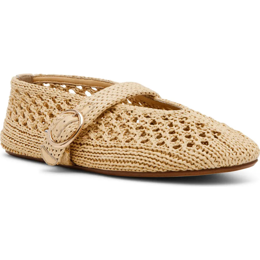 Steve Madden Alara Woven Mary Jane Flat in Natural Raffia at Nordstrom Rack, Size 8.5 | Nordstrom Rack