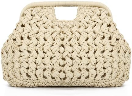 Emprier Straw Clutch Purses for Women Dumpling Bag Summer Beach Woven Handbag | Amazon (US)