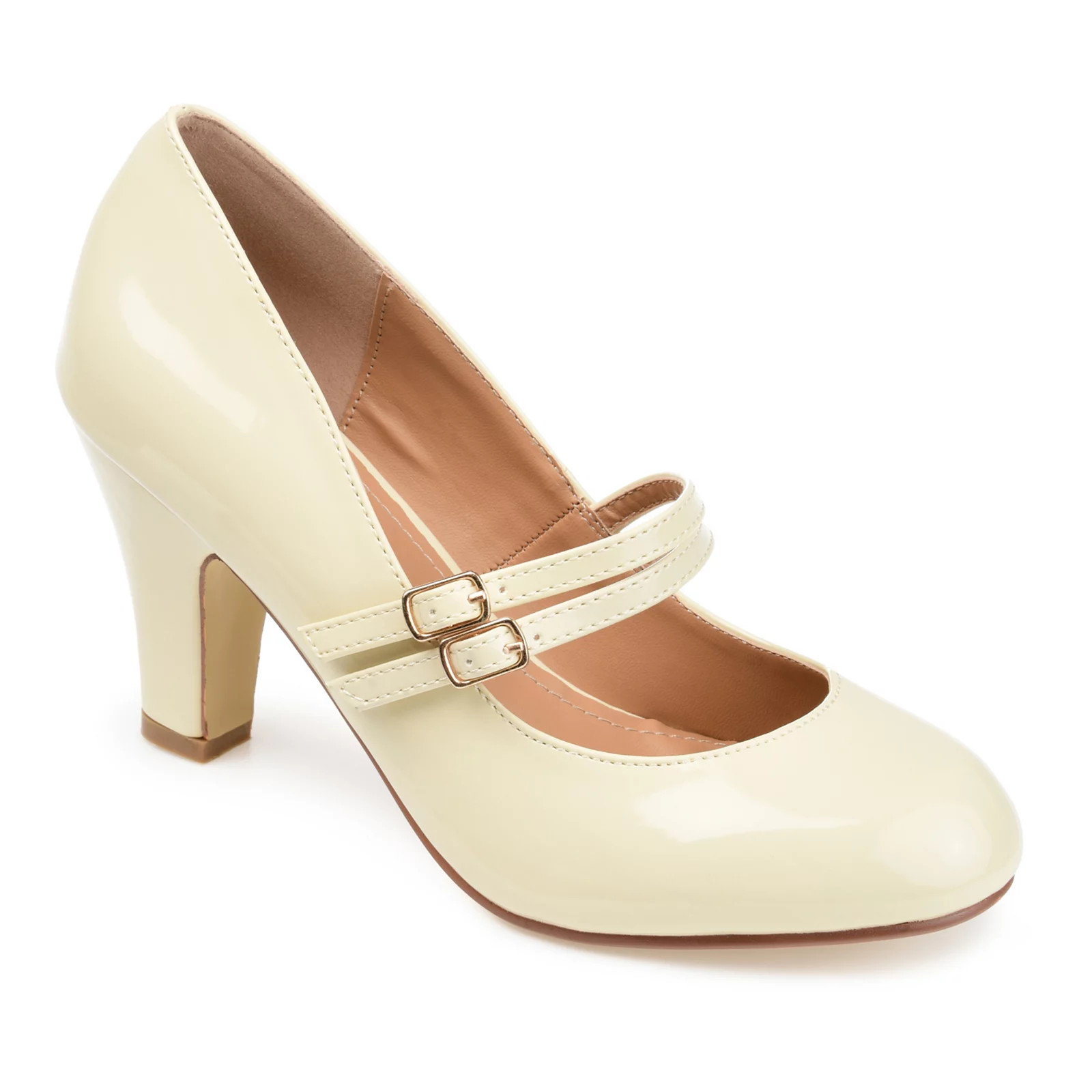 Journee Collection Wendy Mary Janes, Women's, Size: Medium (7.5), Beig/Green | Kohl's