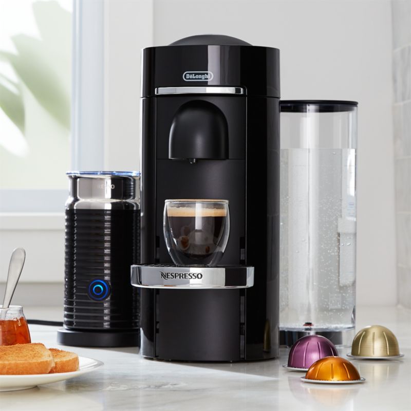 Nespresso by De'Longhi Vertuo Deluxe Plus Black Coffee Maker Bundle + Reviews | Crate & Barrel | Crate & Barrel