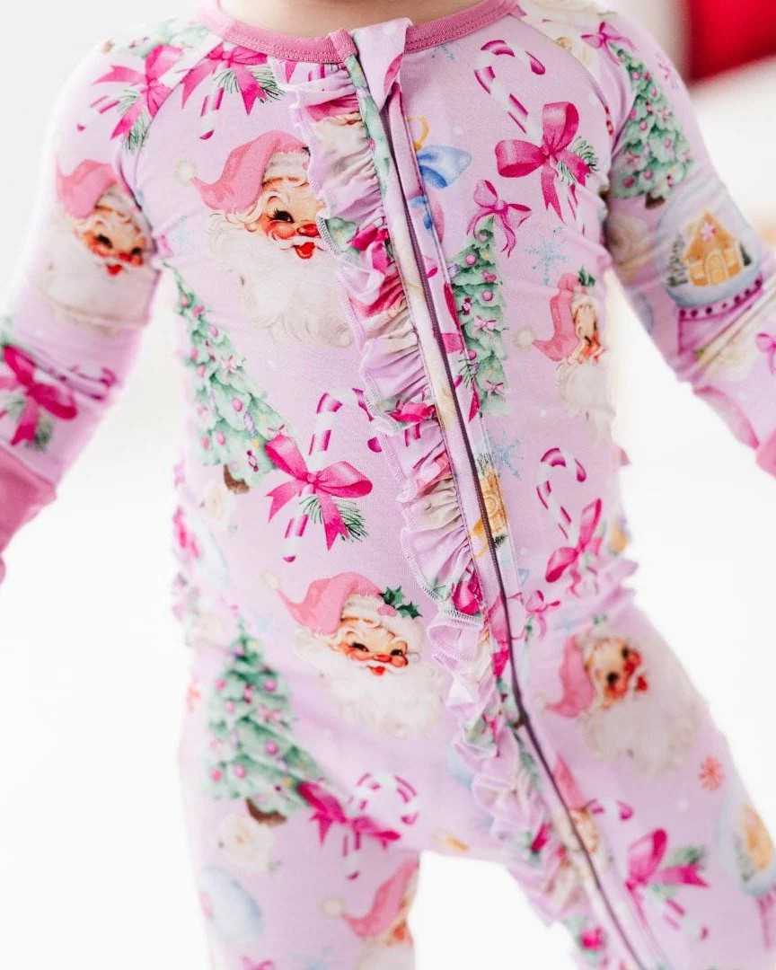 Merry Little Pinkmas Convertible Ruffle Romper | Bums & Roses