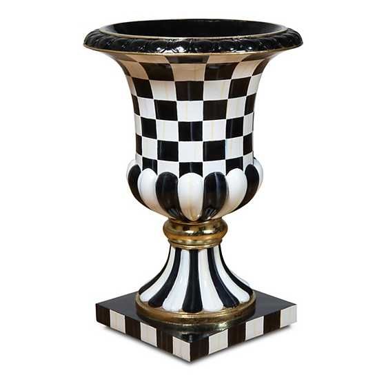 Courtly Check Pedestal Urn | MacKenzie-Childs