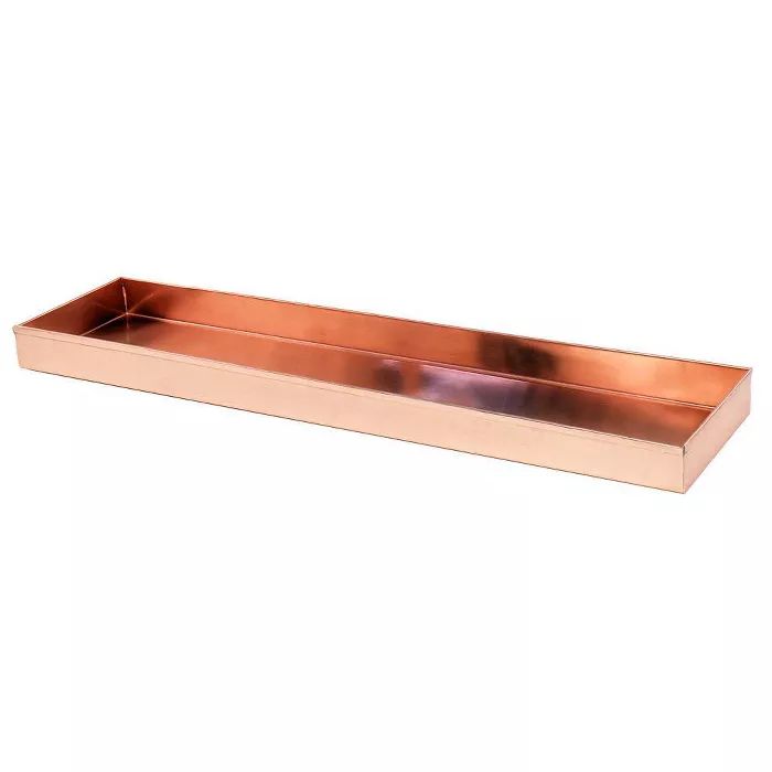 Long Decorative Stainless Steel Tray Polished Copper Tray - ACHLA Designs | Target