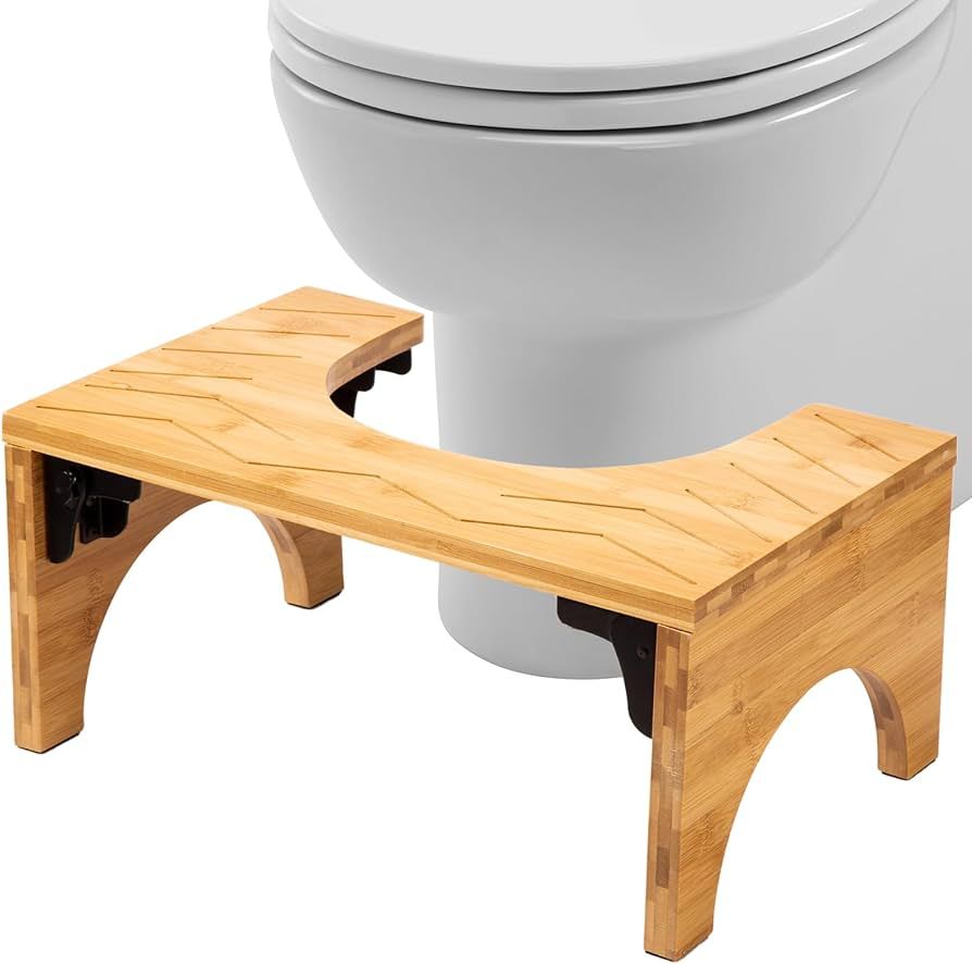 Housmile Toilet Stool, Poop Stool for Bathroom Waterproof and Non Slip, 7.8" Foldable Bathroom St... | Amazon (US)