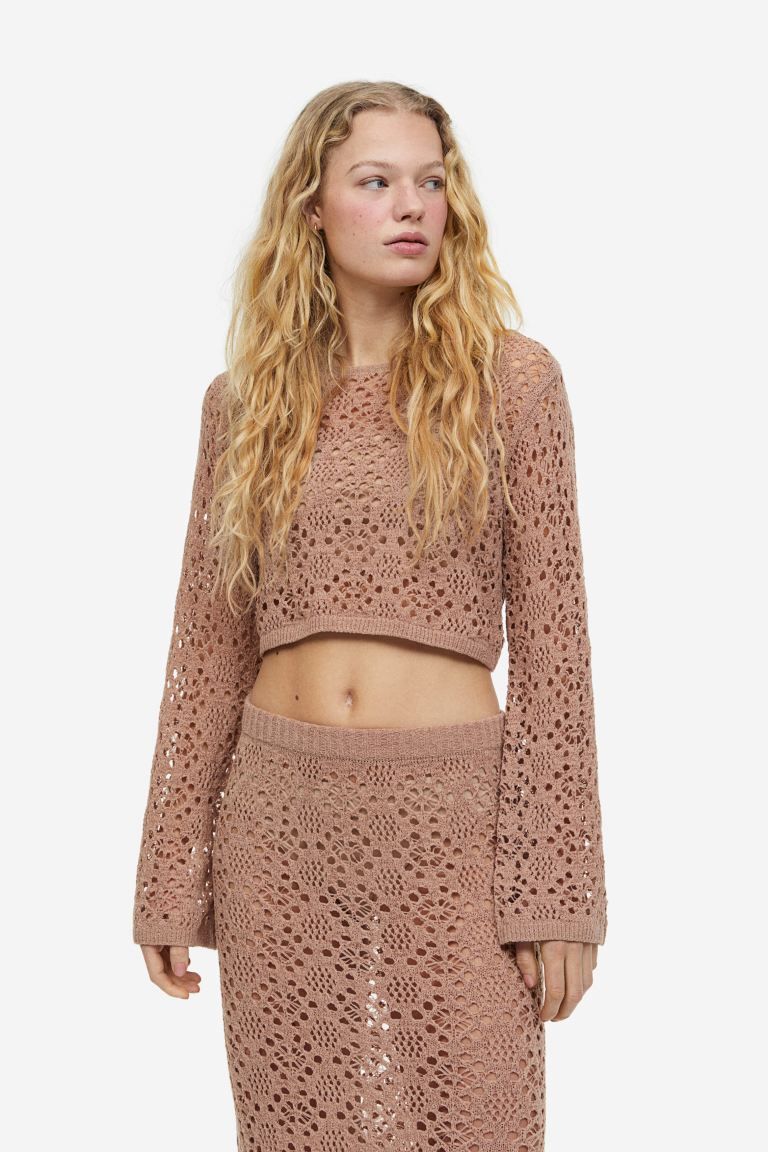 Short Hole-knit Sweater | H&M (US)