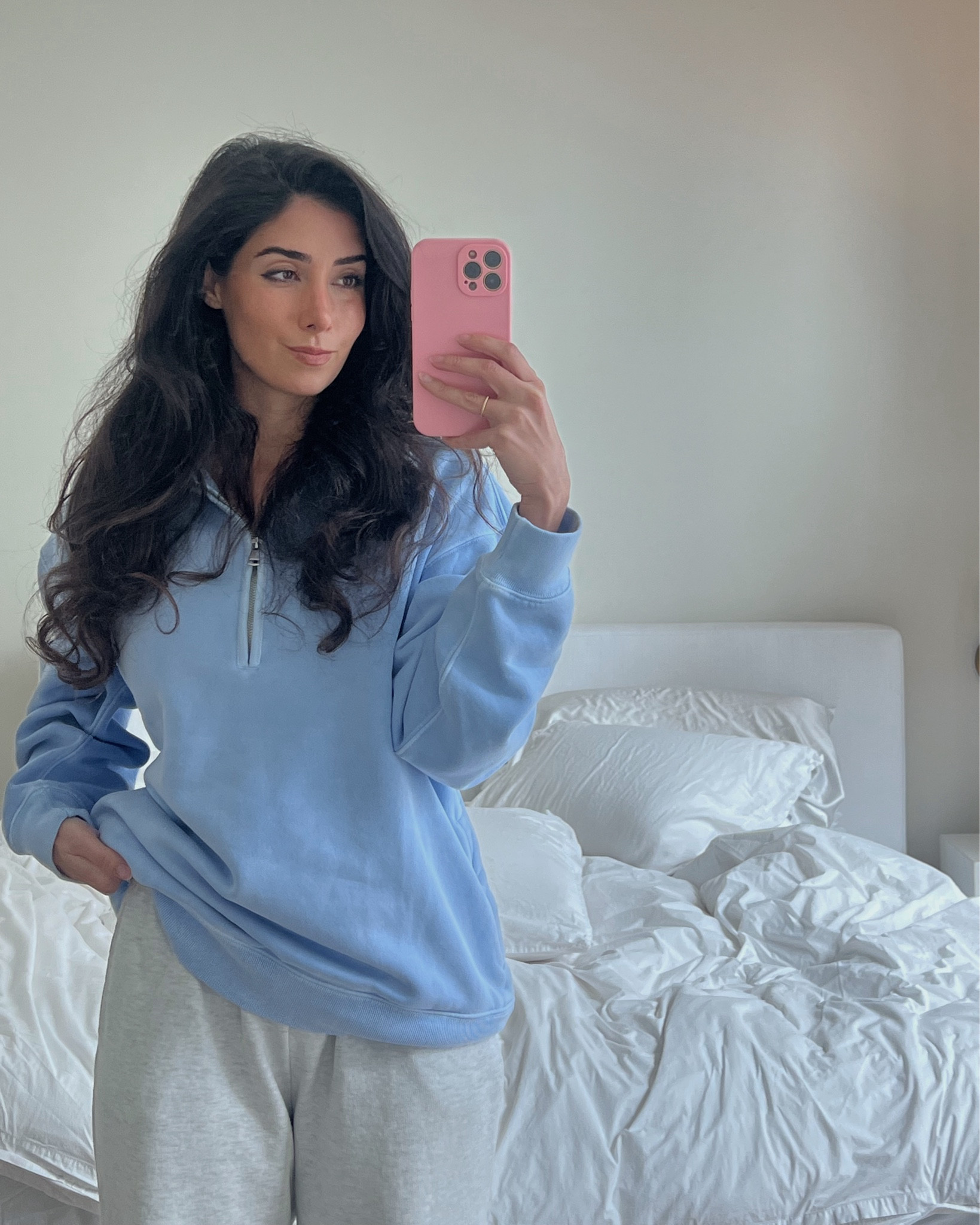 On sale loungewear by Abercrombie! Wearing size medium in this pullover since I wanted an oversized feel! Wearing the non ribbed one but it’s selling out quick so linking both! Xx

#LTKSeasonal #LTKActive #LTKSaleAlert