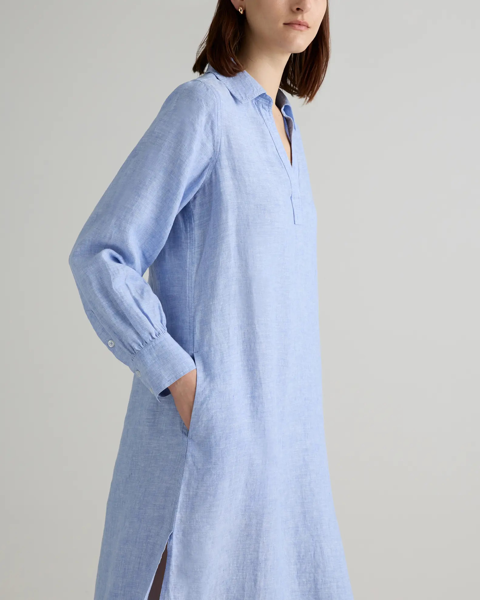 100% European Linen Popover Maxi Dress | Quince