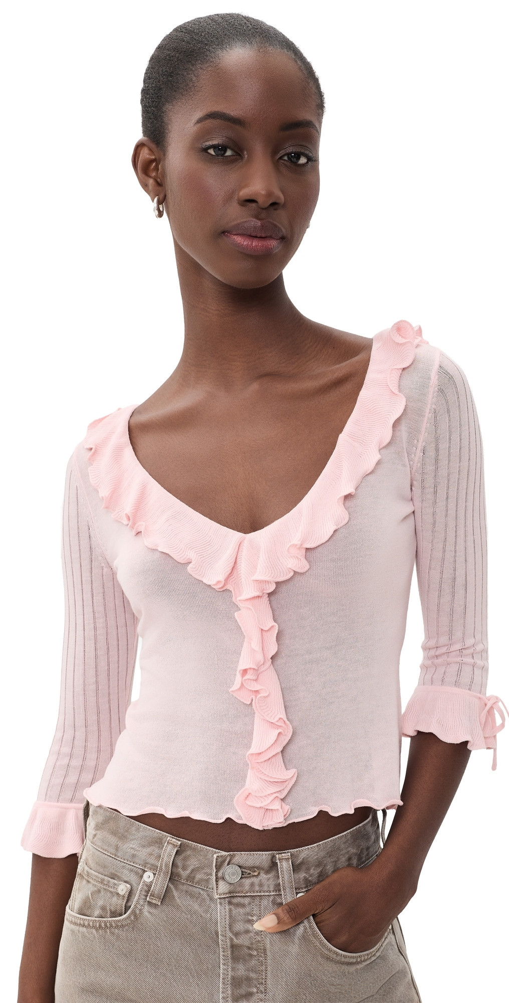 With Jéan Emily Top Pink XXS | Shopbop