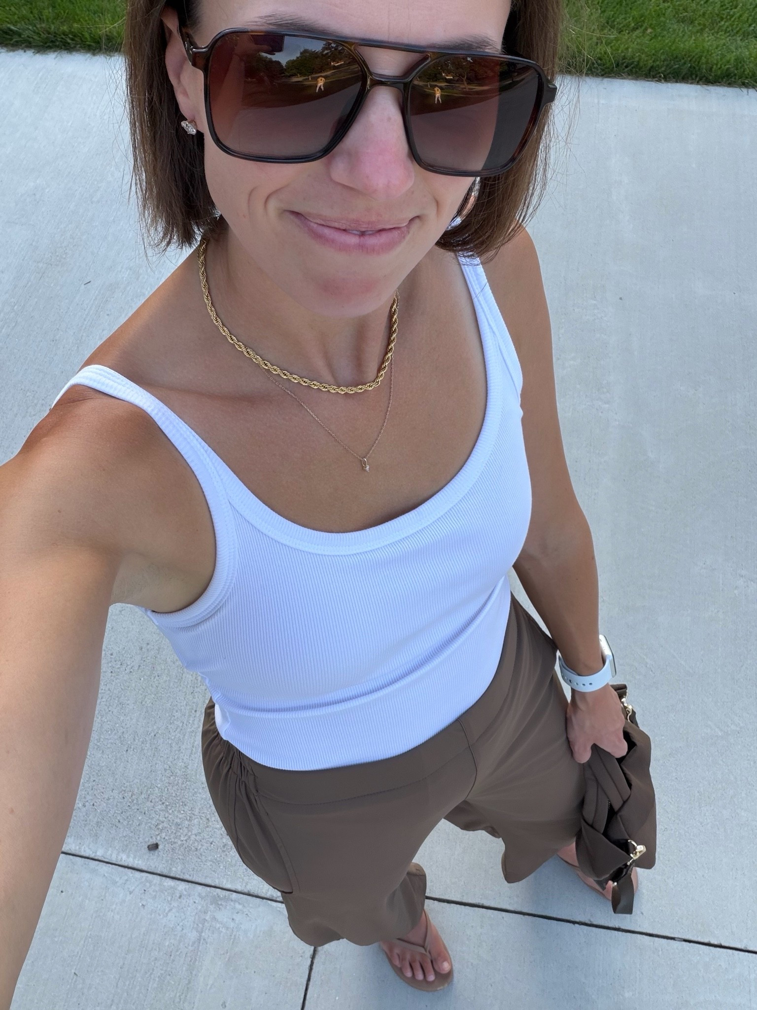 The easiest outfit to throw on and still feel put together! These active barrel pants elevate the outfit and are lightweight making them the perfect transition piece for the fall! Great for travel, too! And this tank has a built in bra and is such a great basic!

#LTKootd #LTKmomlife #LTKgrwm