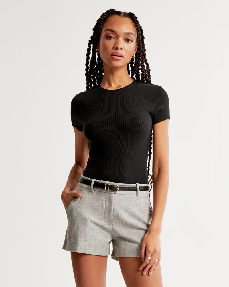 Mid Rise Tailored Short | Abercrombie & Fitch (US)