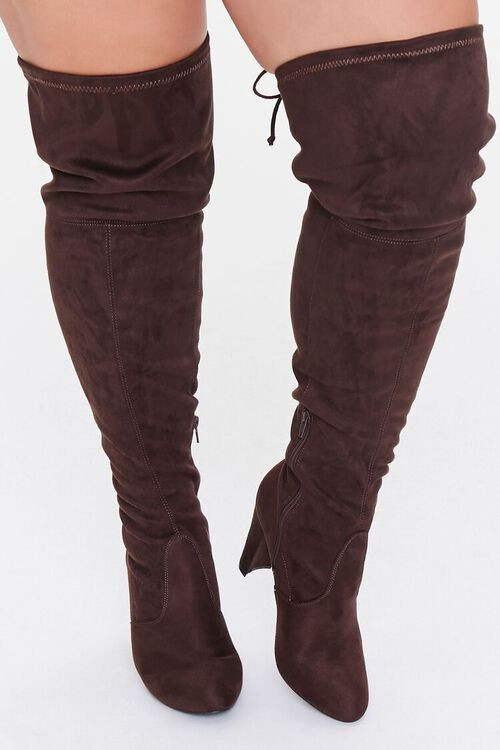 Faux Suede Block Heel Boots (Wide) | Forever 21 (US)