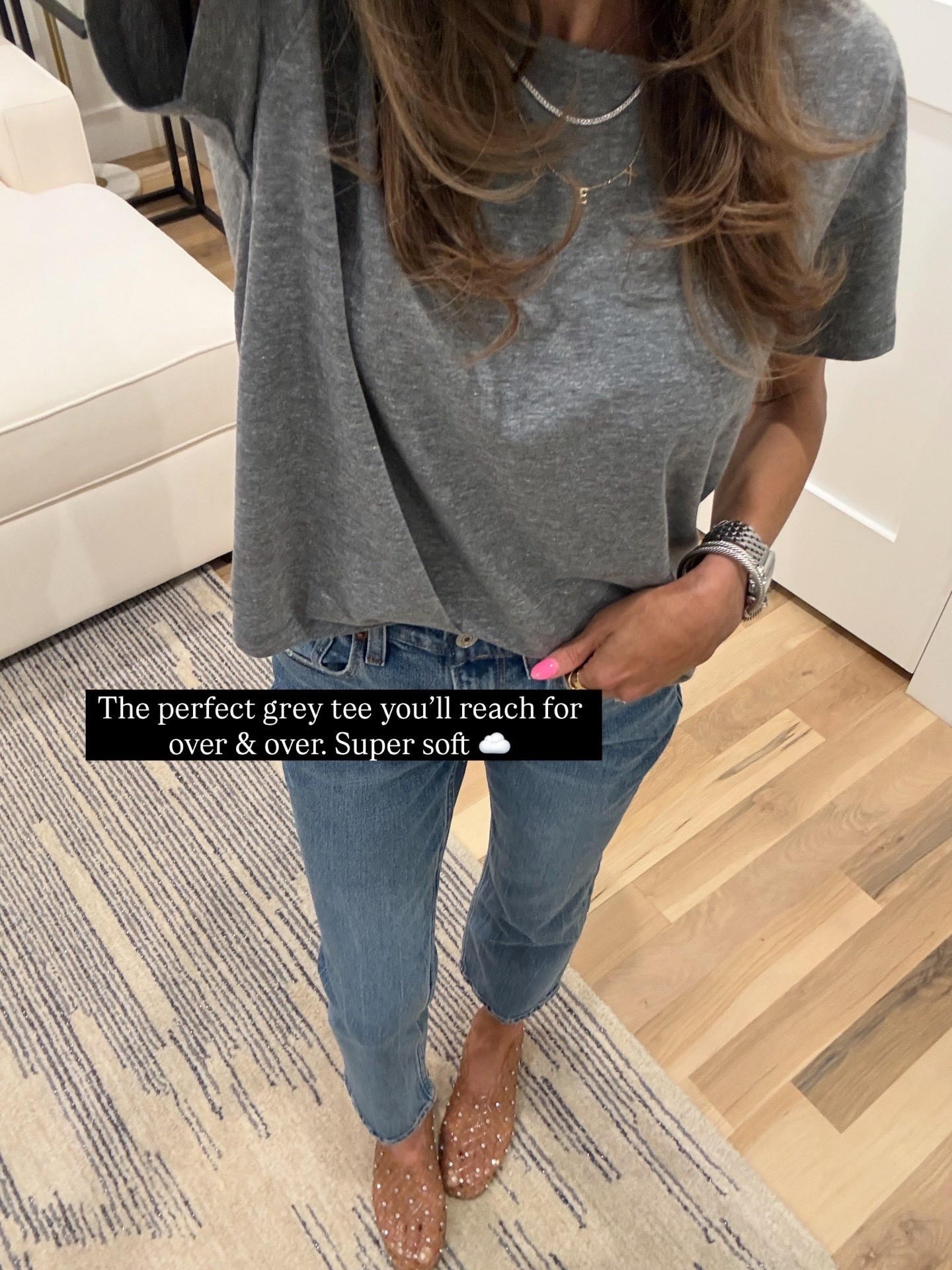 The softest grey tee to wear all spring and summer. Love the way it drapes wearing size xs 
Target style 

#LTKPetite #LTKootd