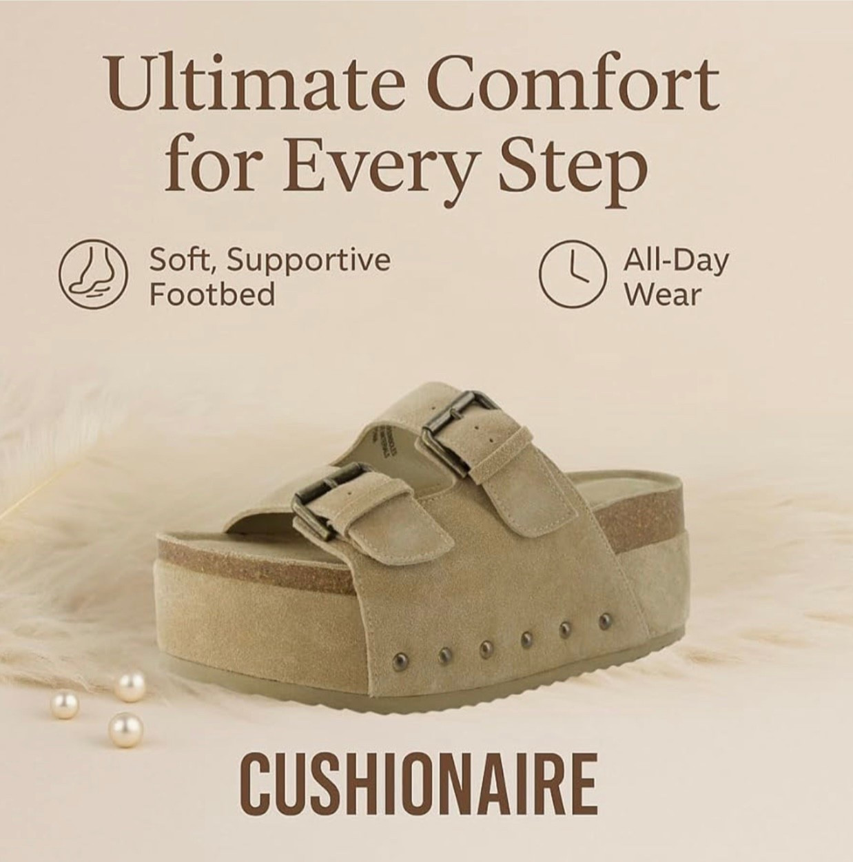 CUSHIONAIRE Guru Platform Sandals Women Footwear – Comfortable Genuine Leather Footbed Studded Chunky Slide Summer Sandals

#LTKU #LTKBeauty #LTKStyleTip