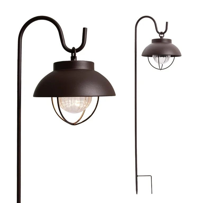 Home Zone Security 2-Pack Farmhouse Style Solar Powered Hanging Lantern with Rotating Lighting | Walmart (US)