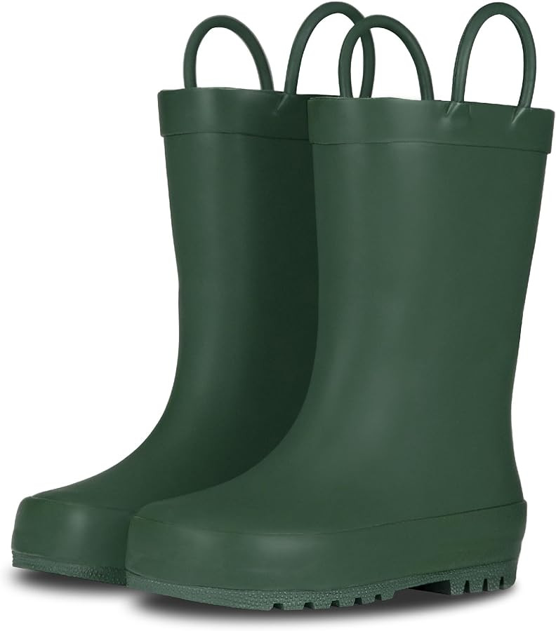 Lone Cone Premium Natural Rubber Rain Boots for Toddlers and Kids with Solid Design | Amazon (US)